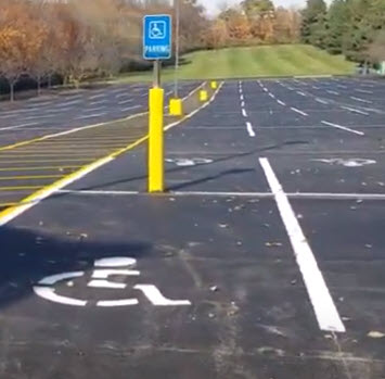 Handicap Sign and Bollard