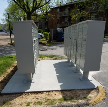 Concrete Pad for Postal Mail Boxes